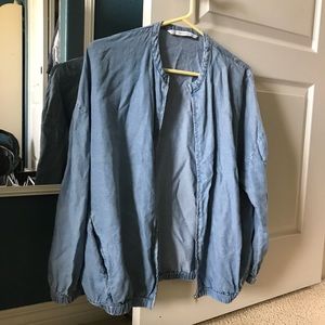 denim bomber jacket